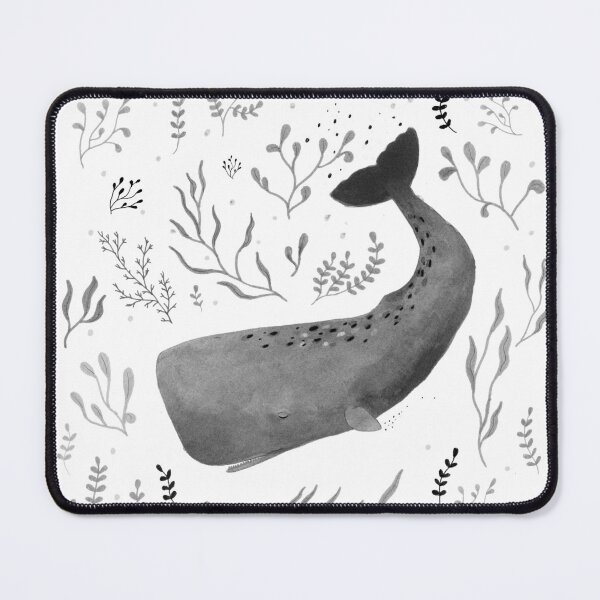 Item preview, Whimsical Sperm Whale Botanical Ocean Illustration designed and sold by Živa Viviana Doria.