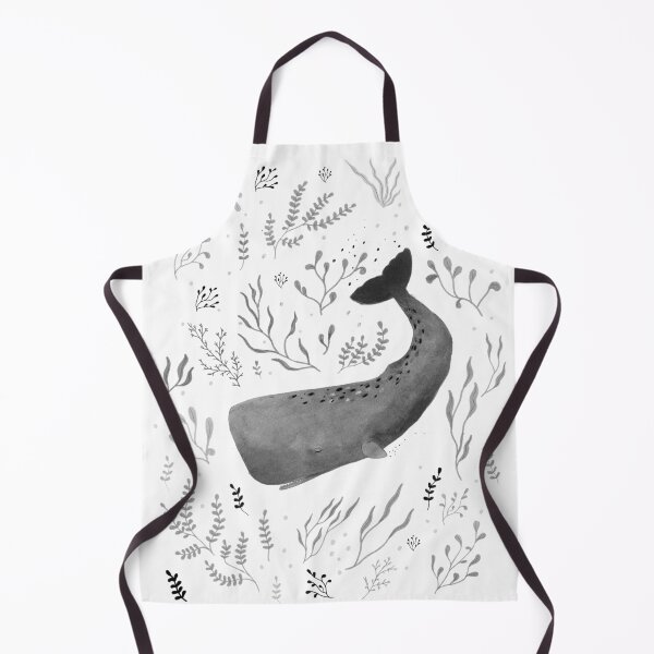 Item preview, Whimsical Sperm Whale Botanical Ocean Illustration designed and sold by Živa Viviana Doria.