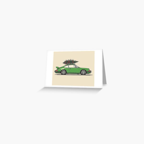 Item preview, Vintage Porsche 911 964 Christmas Tree illustration designed and sold by blackdogshop.