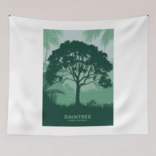 Item preview, Minimalist Vintage Travel Poster - Tropical Daintree Forest Cairns Australia designed and sold by pod24.