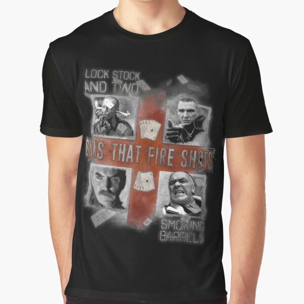 Camiseta para hombre barriles de suplantación de identidad fumar bloqueo película Ritchie British Film dos