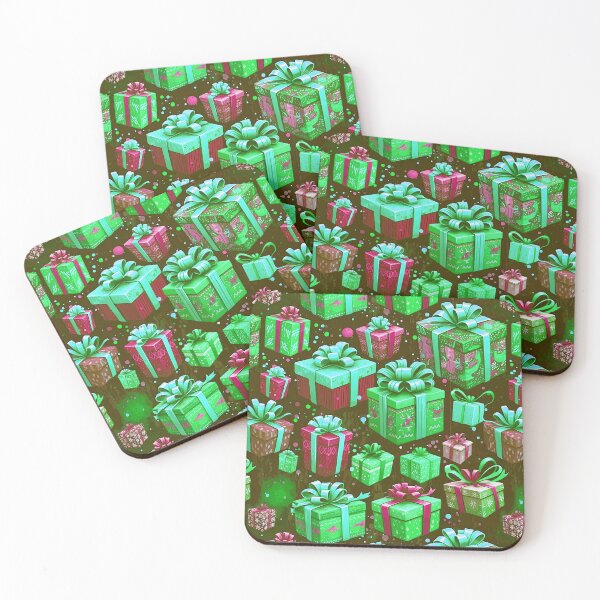 Item preview, Green Christmas Presents Pattern | Christmas Gifts | Matching Family Winter Outfit designed and sold by PinkGoddessLove.
