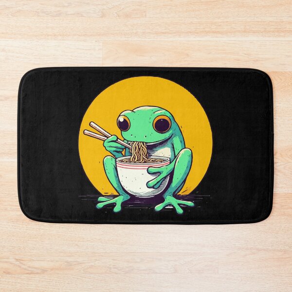 Item preview, Funny Frog Eating Ramen Cottagecore designed and sold by TomFrontierArt.