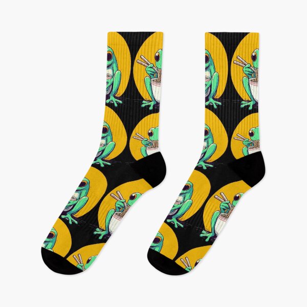 Item preview, Funny Frog Eating Ramen Cottagecore designed and sold by TomFrontierArt.