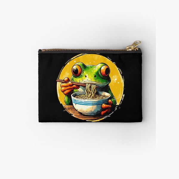 Item preview, Funny Frog Eating Ramen Watercolor designed and sold by TomFrontierArt.