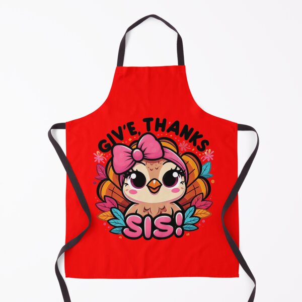 Item preview, Give Thanks, Sis! – Turkey with a Pink Bow designed and sold by maritas22.