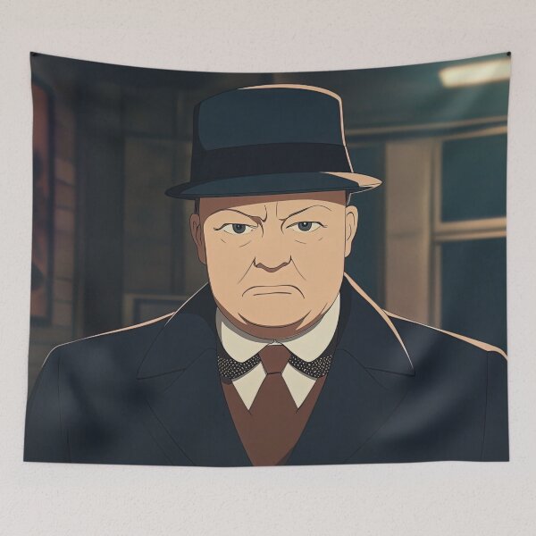 Item preview, Winston Churchill | Anime style designed and sold by ComicsFactory.