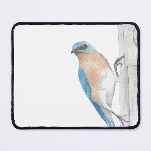 Item preview, Eastern Bluebird watercolor portrait 2 designed and sold by L'Atelier Oranjade.