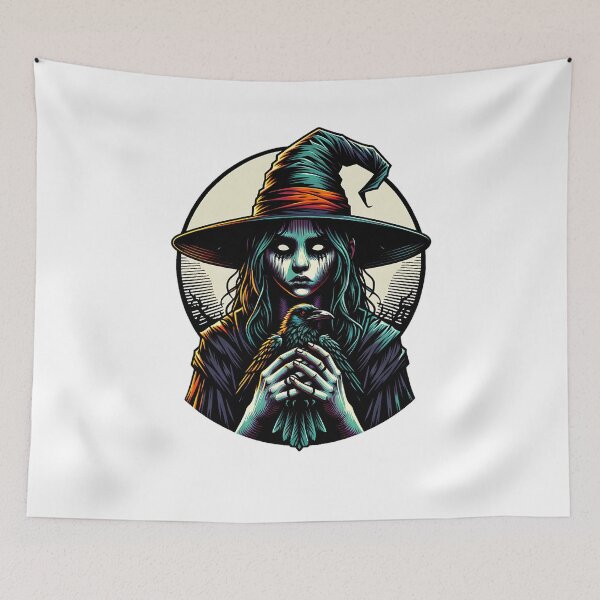 Item preview, Witch in the Moon with a Raven designed and sold by ReneMM.
