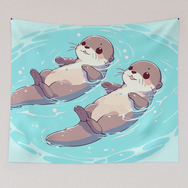 Item preview, Significant Otters Kawaii Otters Bath  designed and sold by TomFrontierArt.