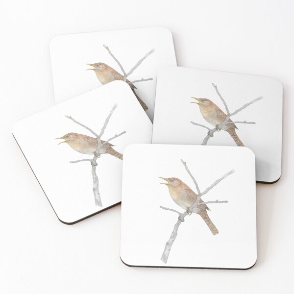 Item preview, northern house wren (Troglodytes aedon) watercolor 2 designed and sold by L'Atelier Oranjade.