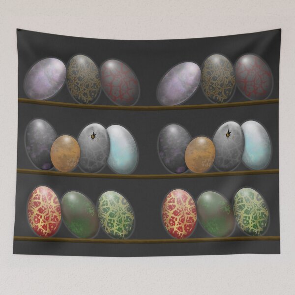 Item preview, Shelf full of Dragon eggs designed and sold by drawnexplore.