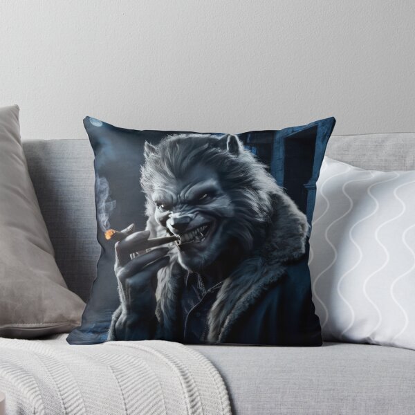 Artikelvorschau, Werwolf mit einer Zigarette, Halloween Werwolf, Halloween -Kürbis, Halloween Fantasy entworfen und verkauft von Expressions-Sel.