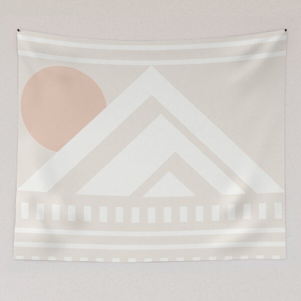 Item preview, Neutral Minimalist Abstract Mountain designed and sold by DesignByRoseCo.