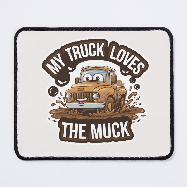 Item preview, Funny retro vintage kawai truck loves the muck designed and sold by Jaroslaw-S.