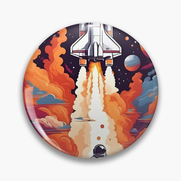 Item preview, Astronaut's Journey: Space Shuttle Launch with Cosmic Backdrop designed and sold by DrRoza.