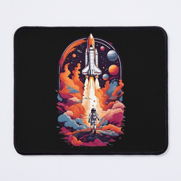 Item preview, Astronaut's Journey: Space Shuttle Launch with Cosmic Backdrop designed and sold by DrRoza.