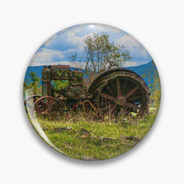 Item preview, Antique tractor with a beautiful rusty patina set in a country field designed and sold by ExposuretoArt.