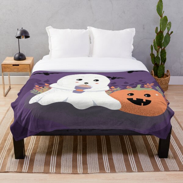Item preview, Fantasma de Halloween con café con leche frío con especias de calabaza designed and sold by iCraftCafe.
