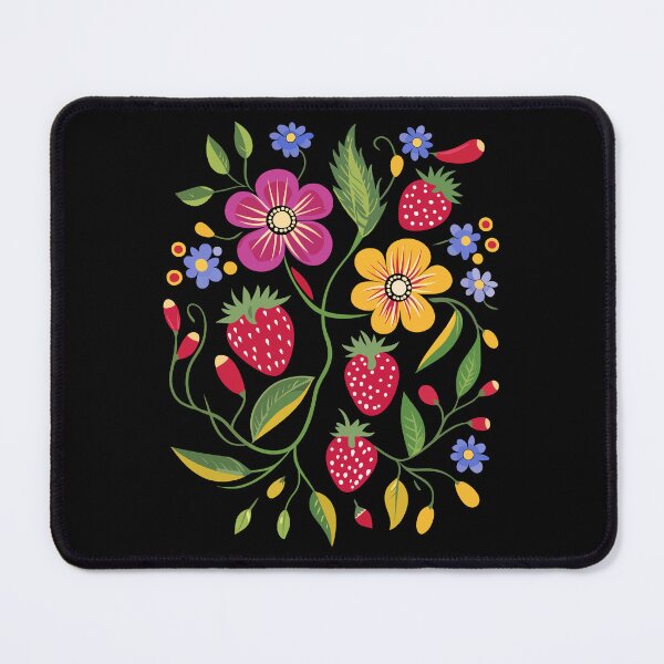 Item preview, Ojibwe Floral With Flowers And Strawberries designed and sold by YalenArt.