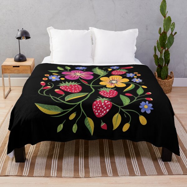 Item preview, Ojibwe Floral With Flowers And Strawberries designed and sold by YalenArt.