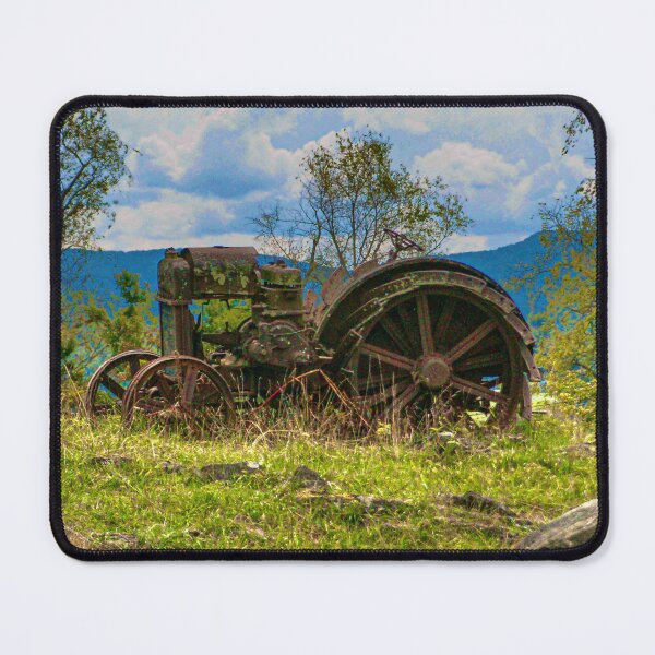 Item preview, Antique tractor with a beautiful rusty patina set in a country field designed and sold by ExposuretoArt.