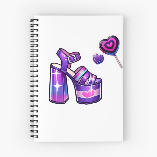 Item preview, GIRLY POP AESTHETIC CHUNKY PURPLE RAINBOW PLATFORM HEEL WEDGE STICKERS #4 designed and sold by Arts4U.