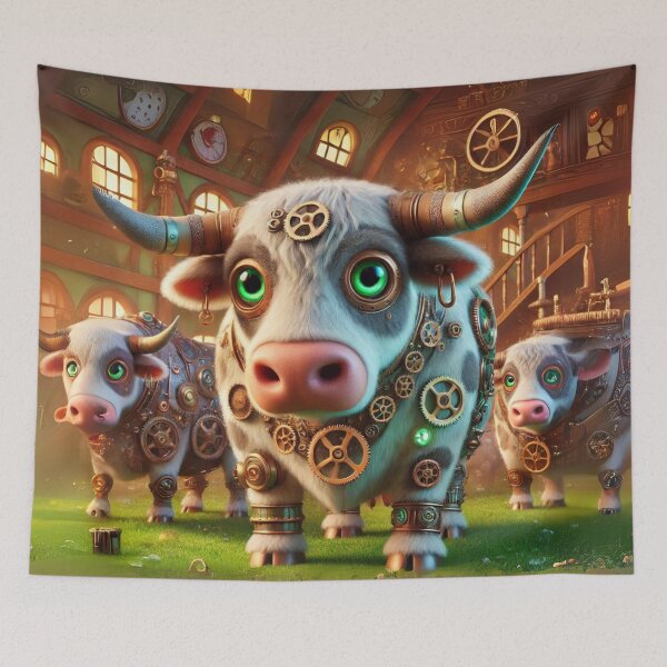 Item preview, Steampunk English Longhorn Cattle designed and sold by Sillytoe.