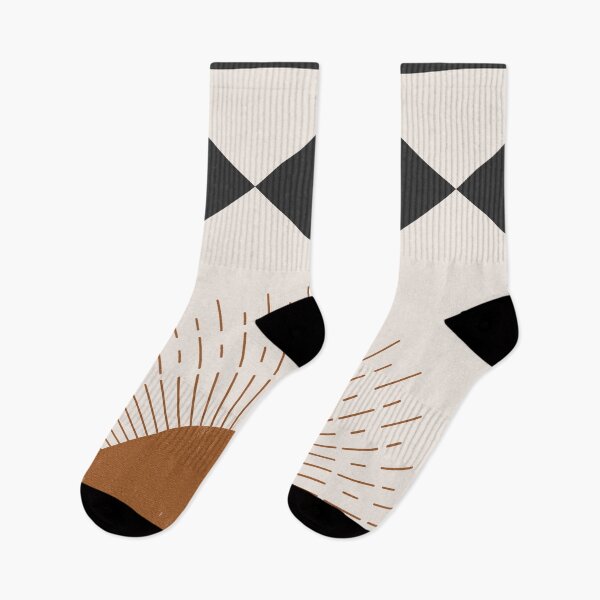 Item preview, Geometric Sunrise Black and Neutral designed and sold by DesignByRoseCo.