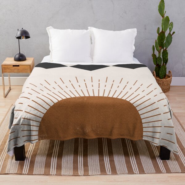 Item preview, Geometric Sunrise Black and Neutral designed and sold by DesignByRoseCo.