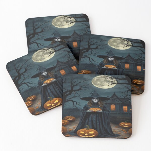 Artikelvorschau, Halloween Hexe mit Vollmond, Halloween -Hexe, Halloween -Kürbis, Halloween -Fantasie entworfen und verkauft von Expressions-Sel.