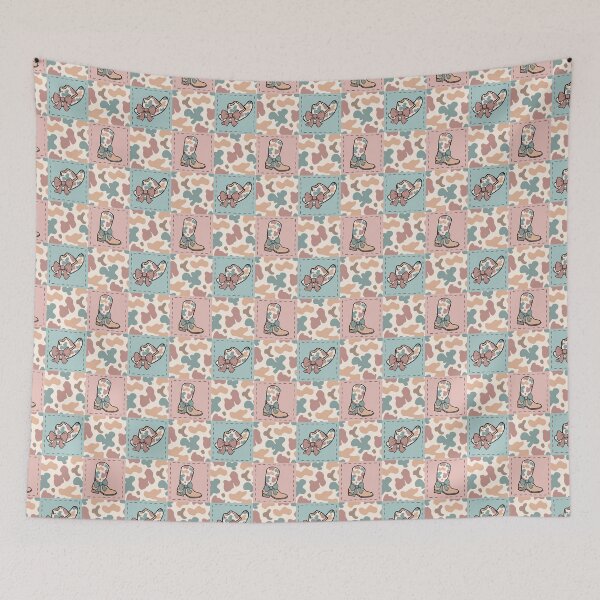 Item preview, Western Cow Print Patchwork Seamless Pattern designed and sold by CreativeDraws42.
