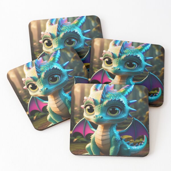Item preview, Little dragon in enchanted forest designed and sold by PixelAndBrush.