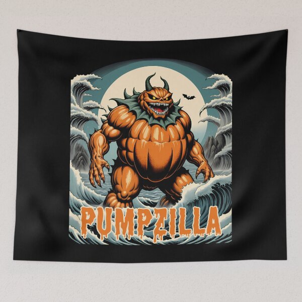 Item preview, Funny Halloween Pumpkin Pumpzilla designed and sold by ZNOVANNA.