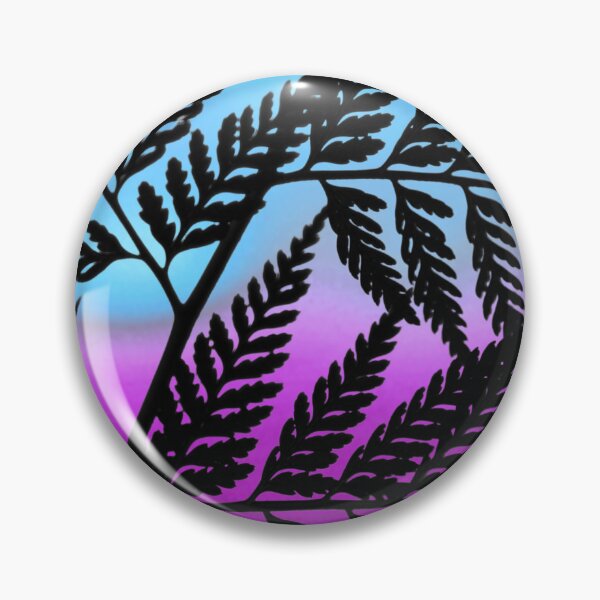 Item preview, Vibrant Fern Silhouette – Magenta and Blue Nature Art designed and sold by Fredster1966.