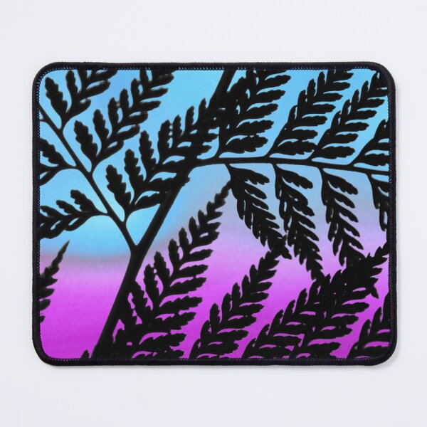 Item preview, Vibrant Fern Silhouette – Magenta and Blue Nature Art designed and sold by Fredster1966.