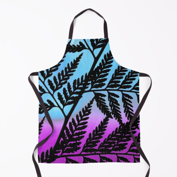 Item preview, Vibrant Fern Silhouette – Magenta and Blue Nature Art designed and sold by Fredster1966.