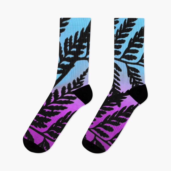 Item preview, Vibrant Fern Silhouette – Magenta and Blue Nature Art designed and sold by Fredster1966.