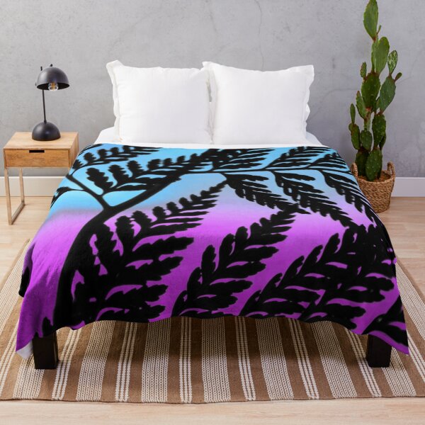 Item preview, Vibrant Fern Silhouette – Magenta and Blue Nature Art designed and sold by Fredster1966.