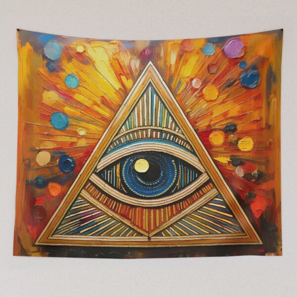 Item preview, Illuminati Painting designed and sold by ArtFactoryAI.