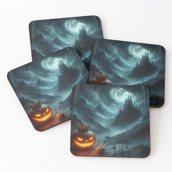 Item preview, halloween King Pumpkin with a dark landscape,halloween landscape, ,halloween pumpkin ,halloween fantasy designed and sold by Expressions-Sel.