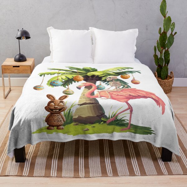 Artikelvorschau, Ostersonntag, Skelett, Reiten, Rosa, Flamingo entworfen und verkauft von VelvetRoom.
