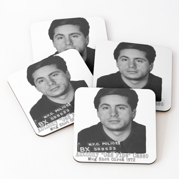 Item preview, Anthony "Gas Pipe" Casso Mug Shot designed and sold by MobTeesFashions.