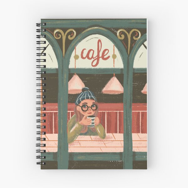 Item preview, Girl in a café designed and sold by eliillustrate.