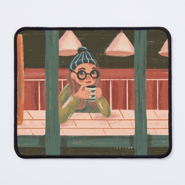 Item preview, Girl in a café designed and sold by eliillustrate.