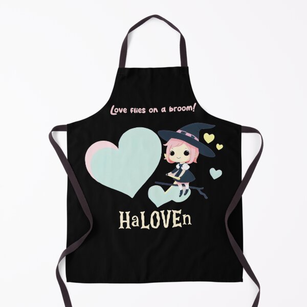 Item preview, Cute Witch with Pink Hair - HaLOVEen Love Flies on a Broom Design designed and sold by Prime-Studio.
