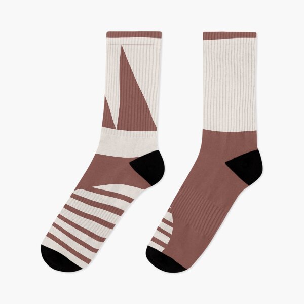 Item preview, Dark Terracotta and Cream Geometric Sunset designed and sold by DesignByRoseCo.