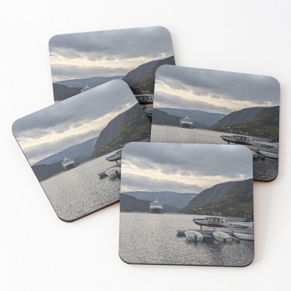 Item preview, Sea plane, cruise ship, fjord and mountains, Hardangerfjord, Norway designed and sold by CLHawley.