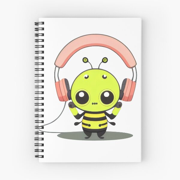 Item preview, Bee with Headphones - Music Loving Bee Cartoon Design designed and sold by Cherry-Cat.