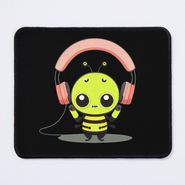 Item preview, Bee with Headphones - Music Loving Bee Cartoon Design designed and sold by Cherry-Cat.
